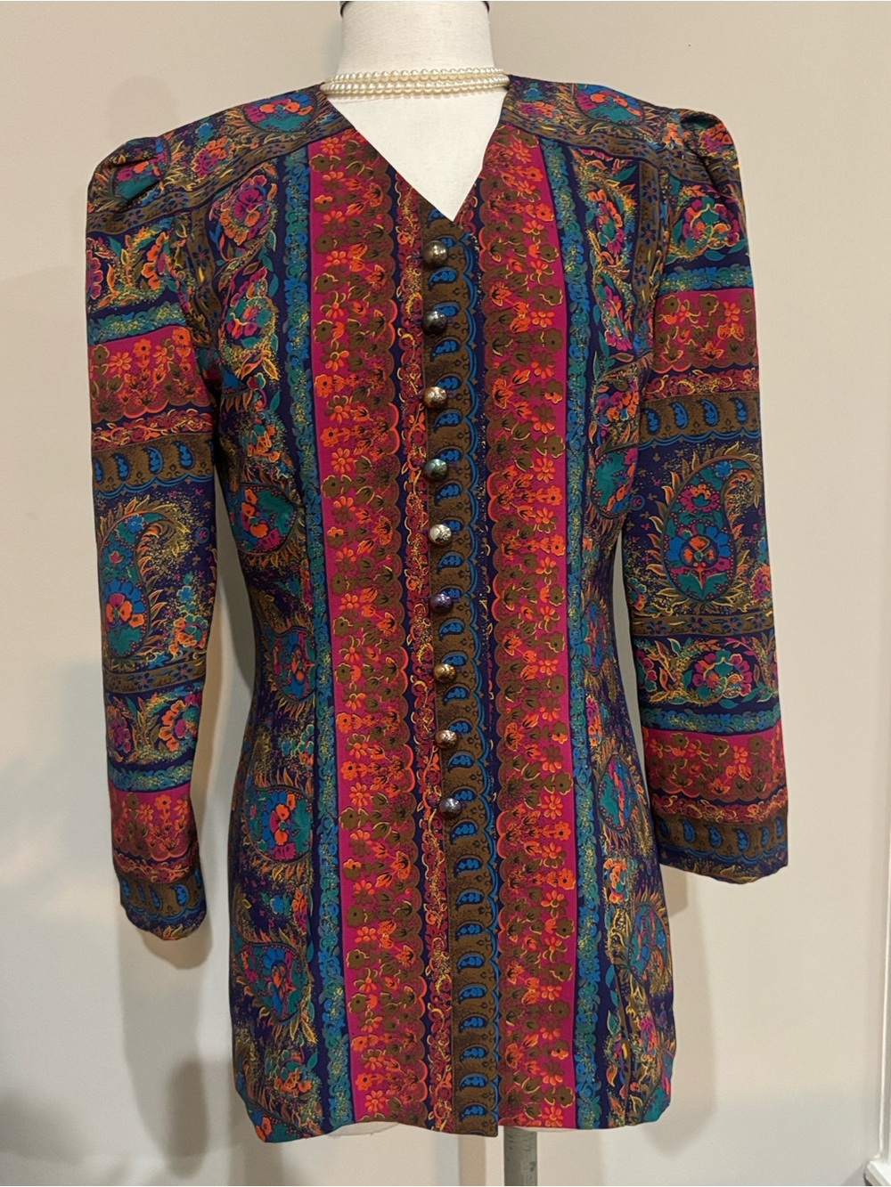 Vintage Lady Carol Floral Button-Front Women’s Blazer - Multi